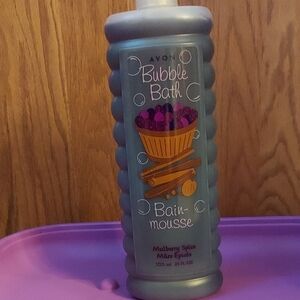 Avon Bubble Bath - Mulberry Spice with Purple and Brown Accents